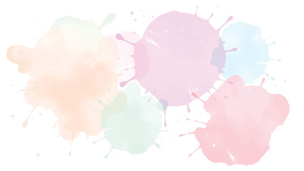 Multicolor splashes isolated on white background. colorful paint splashes. Vector illustration of multicolor splashes. 