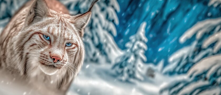 Majestic Lynx in a Winter Wonderland