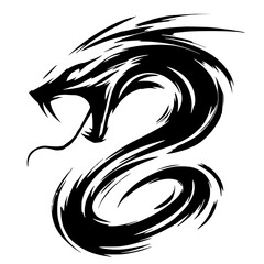 Abstract cobra design silhouette