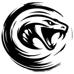 Abstract cobra design silhouette