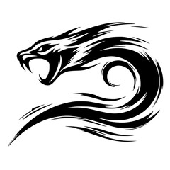 Abstract cobra design silhouette