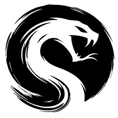 Abstract cobra design silhouette