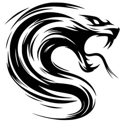 Abstract cobra design silhouette
