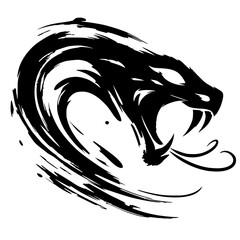 Abstract cobra design silhouette
