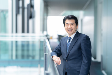 Fototapeta premium オフィスで働くビジネスマン 撮影強直：スカパー東京メディアセンター