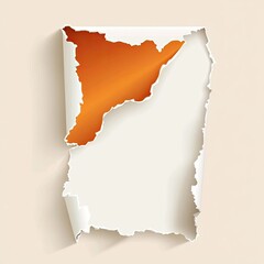 Ripped paper, orange inside