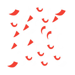 Indonesian independence confetti decoration