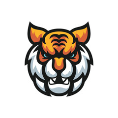 Head Tiger Mascot Logo
