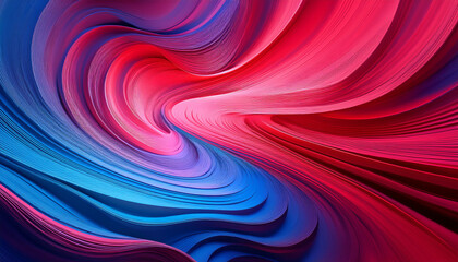 Fototapeta premium abstract colorful waves vibrant swirling design red art pink blue flow