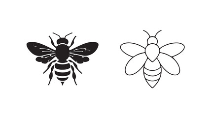 Bee icon high quality black style pixel perfect, vector illustration eps 10.