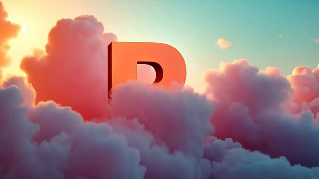 Letter R in the Clouds: A Dreamy Visual Concept for Branding and Design Inspiration