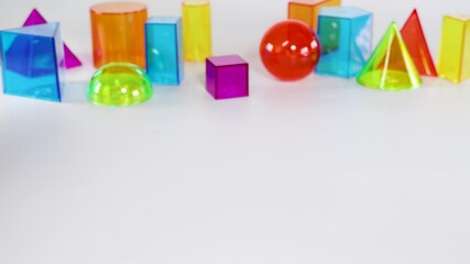 Colorful 3D Shapes Demonstration for Educational Purposes