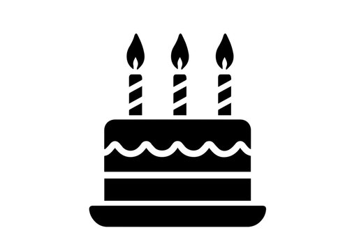birthday cake vector icon