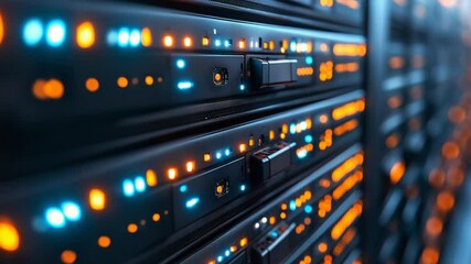 Data Center Servers with Network, Technology, and IT. - Powered by Adobe