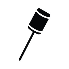 Marshmallow On Stick Icon Vector Illustration