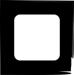 Square brush frames with rounded square border layout