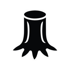 Tree Stump Icon Vector Illustration