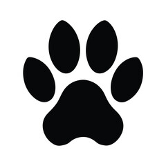 Wildlife Paw Print Icon Vector Illustration