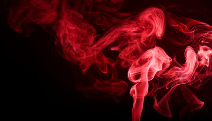 Obraz premium red smoke isolated on back background
