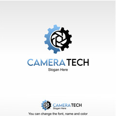 Fototapeta premium Camera Tech Logo Template Design Vector