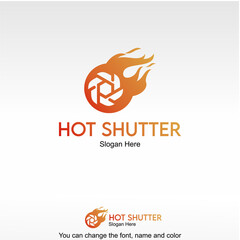 Hot Shutter Logo Template Design Vector