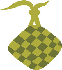 Traditional Indonesian Rice Dumpling for Eid Celebration