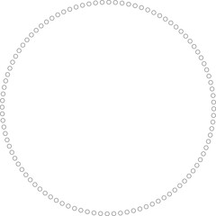 Dotted line circular round frame, symbol, icon