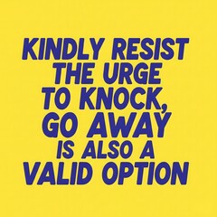 NoKnock Door Knocking Deterrent Sign
