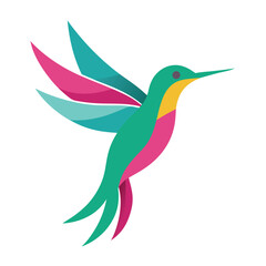 Vibrant Hummingbird Illustration Colorful Bird Design (1 (210).eps)