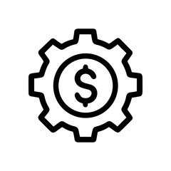 Financial mechanism icon with dollar symbol. Icon symbol illustration