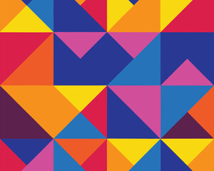 Colorful triangles creating an abstract geometric pattern