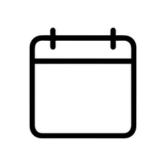 Simplified calendar icon with minimalist design. Icon symbol illustration