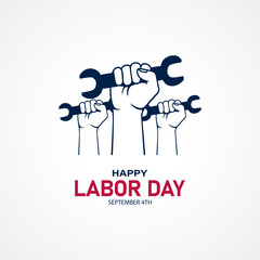 Happy labor day in United States of America background vector illustration
