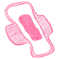 Sanitary pad png sticker, women's health doodle, transparent background © Rawpixel.com