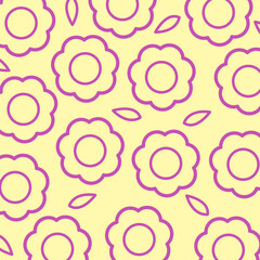 Cute floral pattern flower vector illustration.