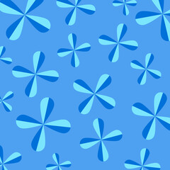 Cute and vibrant blue floral vector image.
