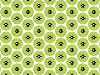 hand-drawn seamless geometric pattern, green, dots and lines, repeat design, abstract printable background