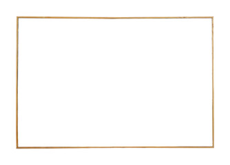 minimalist wooden frame horizontal isolated on white