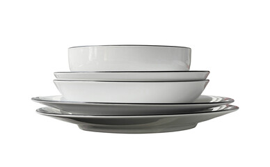 stack of plates isolated element