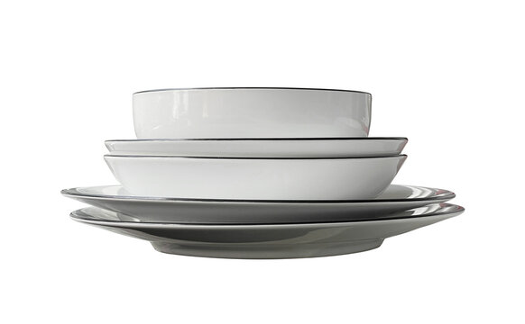 stack of plates isolated element