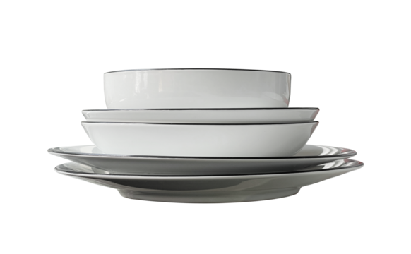 stack of plates isolated element