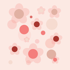Pink floral art background