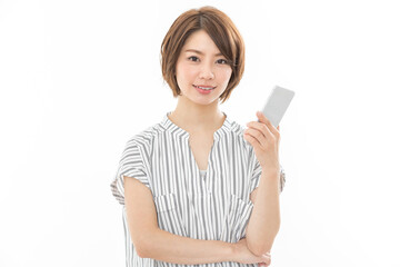 若い女性　スマートフォン