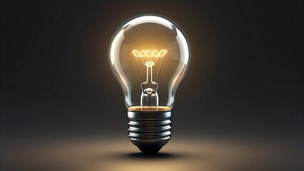 light bulb on black background