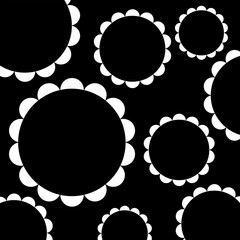 Black and white floral wallpaper background.