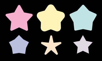 Graphic icon images of star shapes in various styles.