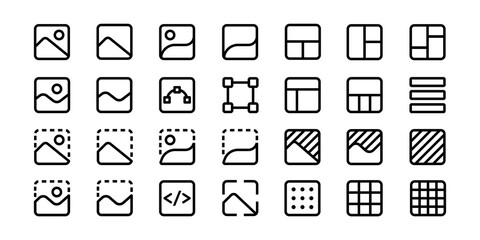PNG Graphic icons, user interface icon set. Elements on transparent background.