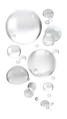 PNG Transparent floating water bubbles on transparent background