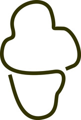 Continuos Ice Cream Line Art 