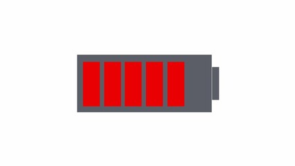 Battery level indicator showing partial power representation against a clean white background energy and power concept illustration